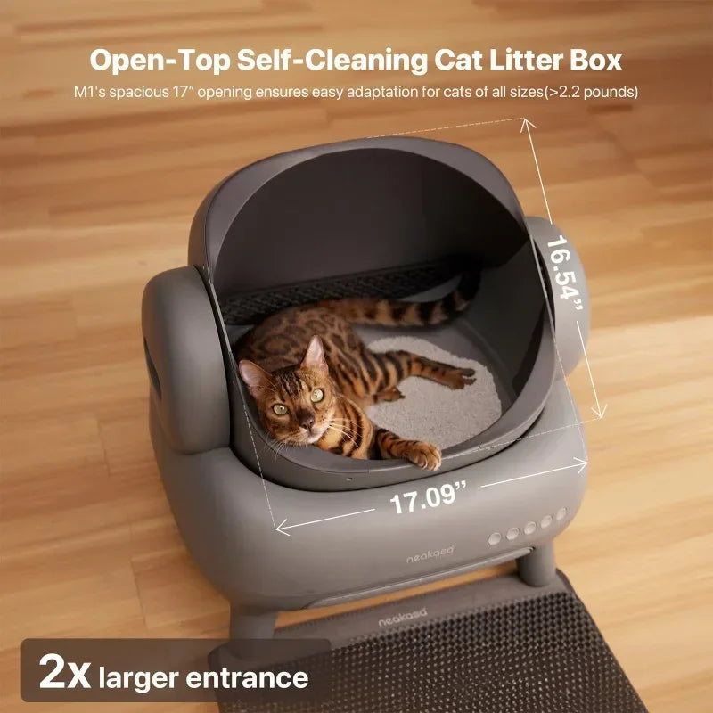 Smart Cat Litter Box - Silent, Self-Cleaning & App-Controlled