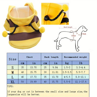 Charming Bee Costume for Small & Medium Pets