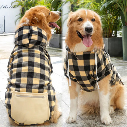 Reversible Plaid Winter Coat for Dogs - Warm & Stylish