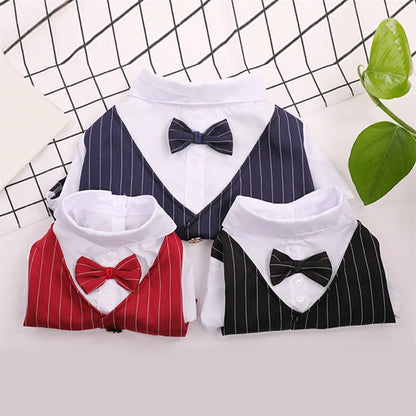 Elegant Dog Tuxedo with Bow Tie for Special Occasions