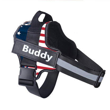 Customizable No Pull Reflective Dog Harness