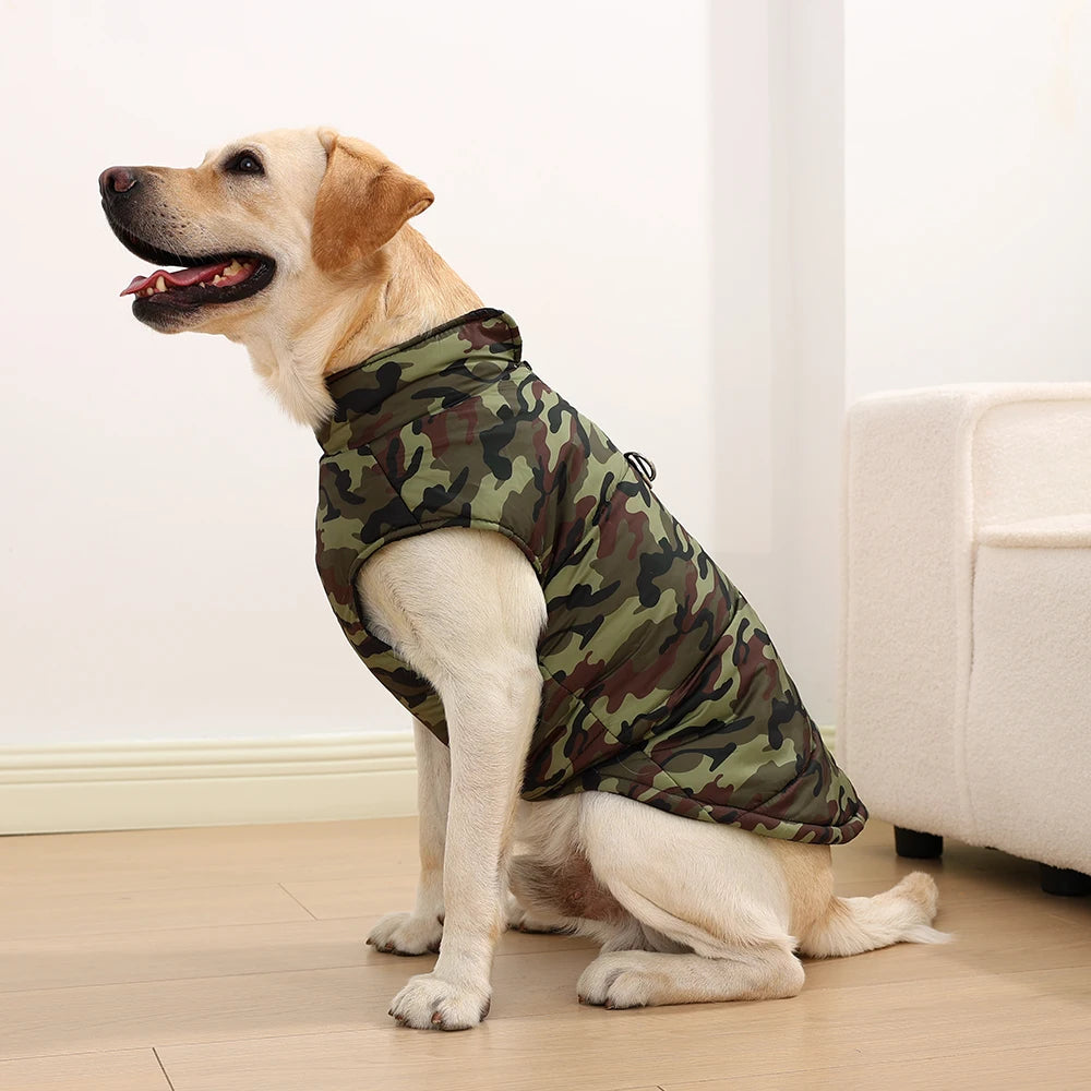 Waterproof Camouflage Winter Coat for Large Dogs