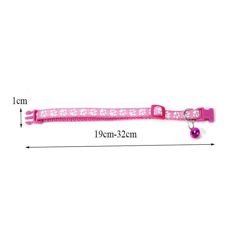 Colorful Pet Collar with Bell - Adjustable for Cats & Dogs