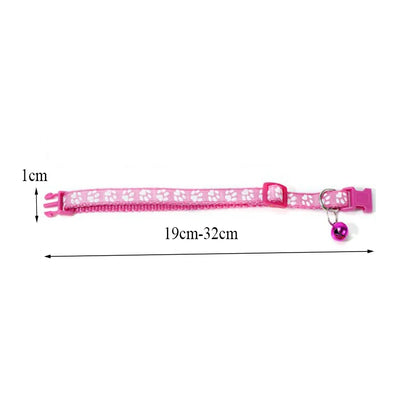 Colorful Pet Collar with Bell - Adjustable for Cats & Dogs