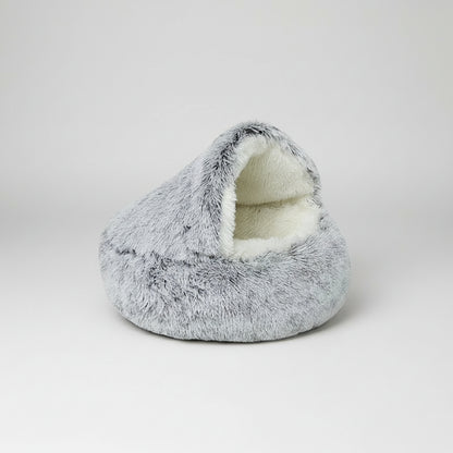 Cozy Plush Pet Bed for Cats and Small Dogs