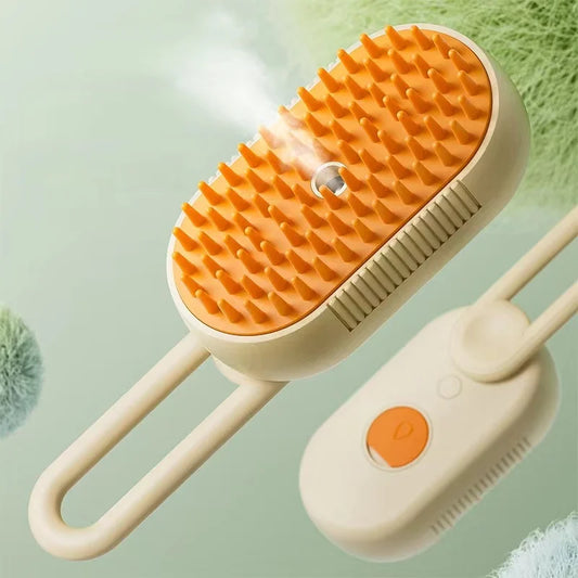 Steam Pet Brush with Anti-Static Technology