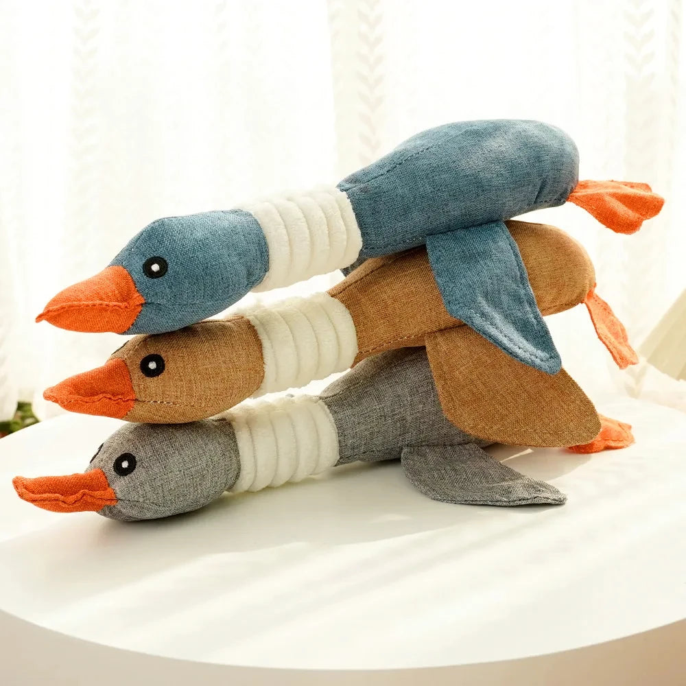 Interactive Goose Sound Plush Toy for Pets