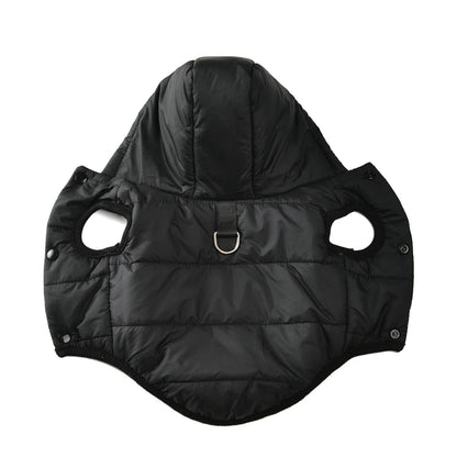 Cozy Fleece Dog Hoodie with D-ring for Winter