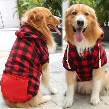 Reversible Plaid Winter Coat for Dogs - Warm & Stylish