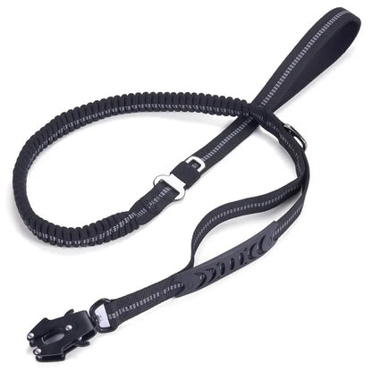 Reflective Heavy Duty Tactical Bungee Dog Leash with Seatbelt