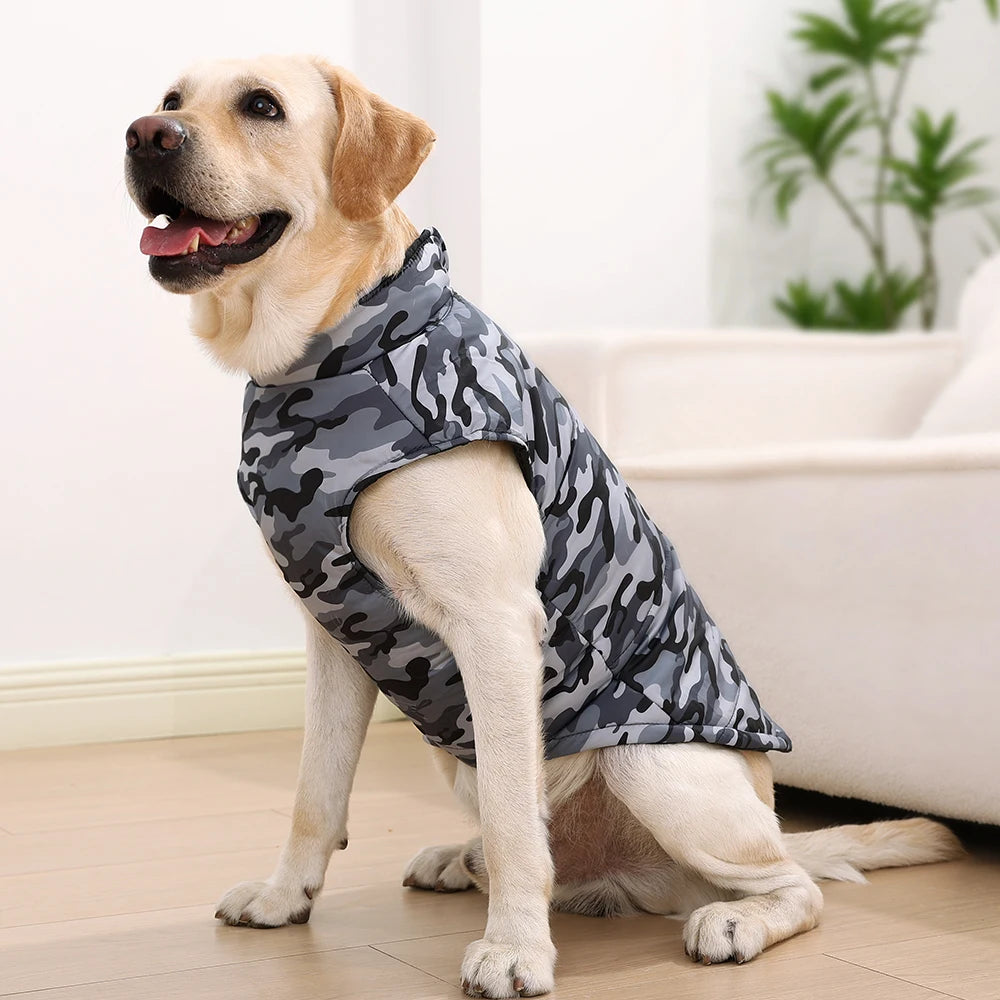 Waterproof Camouflage Winter Coat for Large Dogs