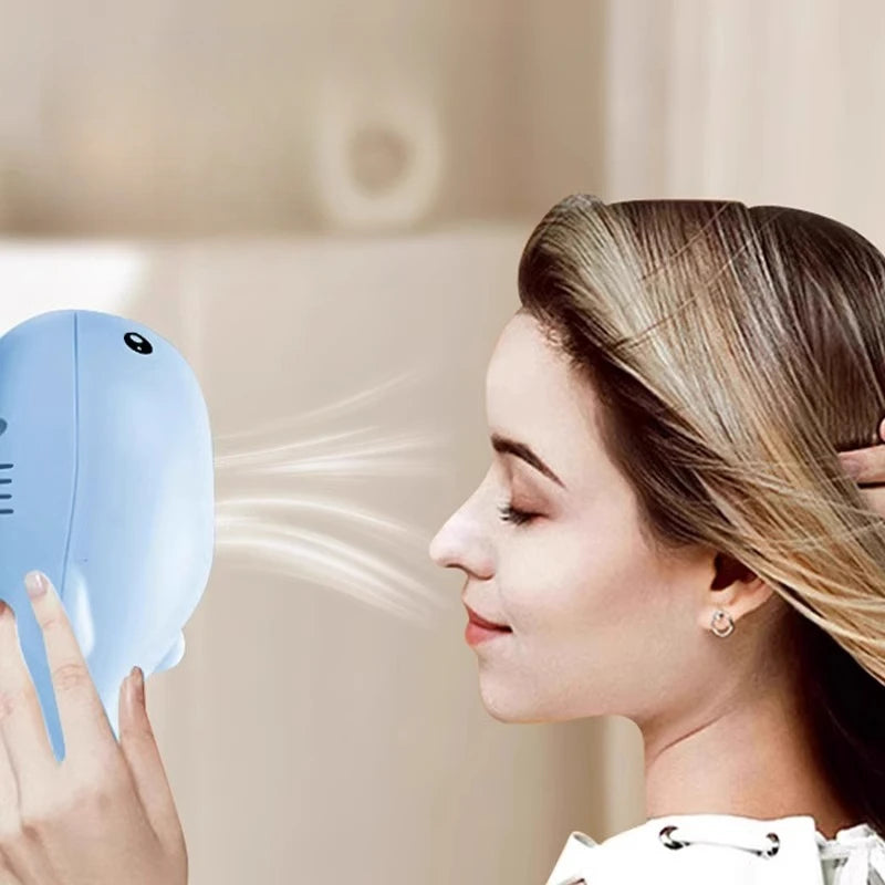 Whale-Shaped Interactive Cat Toy with Floating Ball & USB Fan