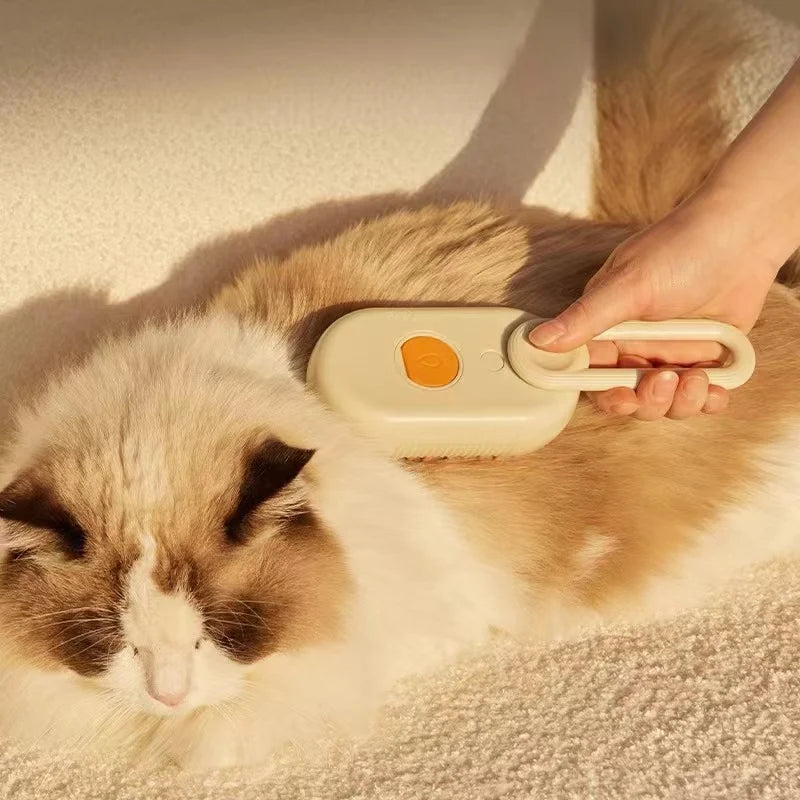 Steam Pet Brush with Anti-Static Technology