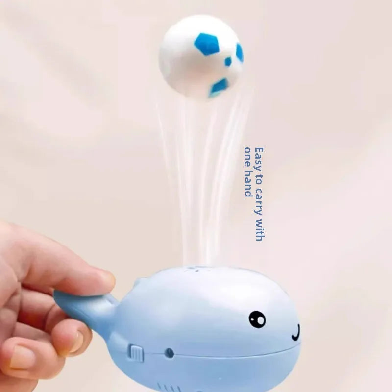 Whale-Shaped Interactive Cat Toy with Floating Ball & USB Fan
