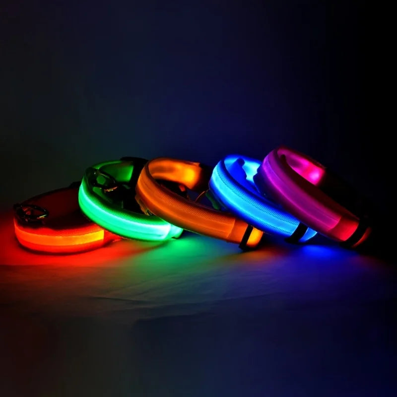 SafeGlow Collar™ – Luminous Safety for Pets