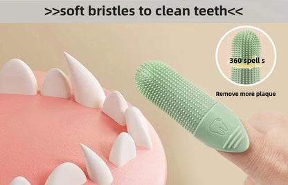 360° Pet Finger Toothbrush for Cats & Dogs