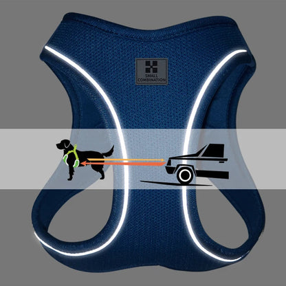 Reflective Dog Harness & Leash Set - Adjustable & Comfortable