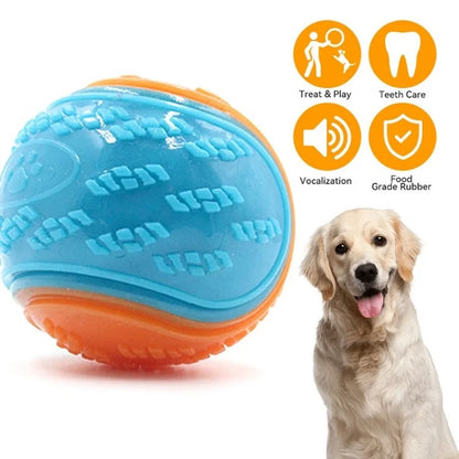 Interactive Squeaky Dog Balls - Set of 6 for Teeth Cleaning
