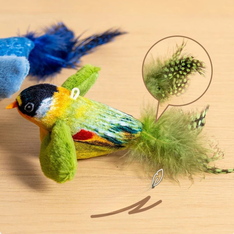 Interactive Cat Bird Toy with Realistic Sounds