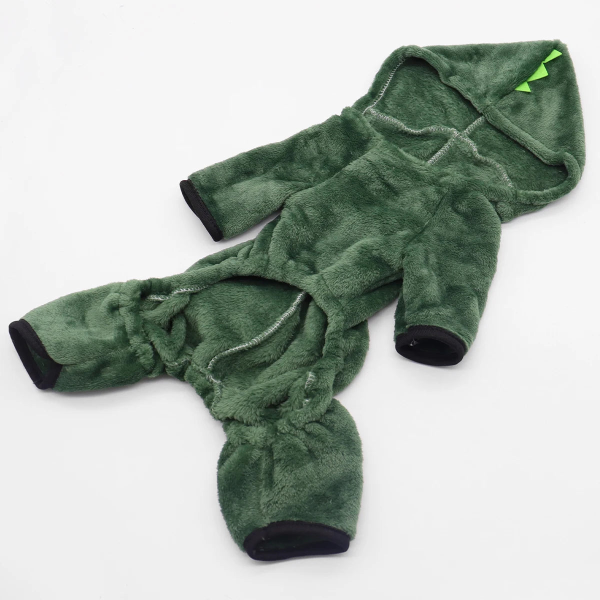 Cosy Coral Velvet Dinosaur Pet Costume - Warm Fleece for Dogs & Cats