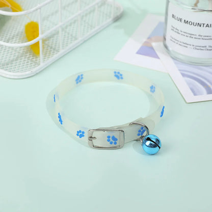 Glowing Silicone Cat Collar with Bell