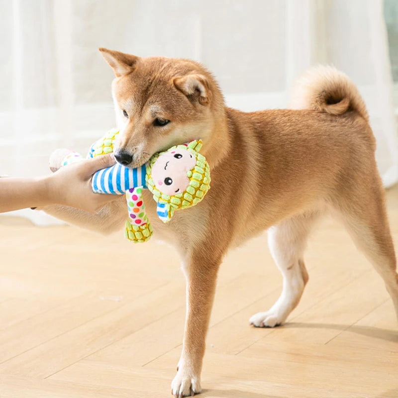 Interactive Plush Puzzle Toy for Dogs - Bite Resistant & Squeaky