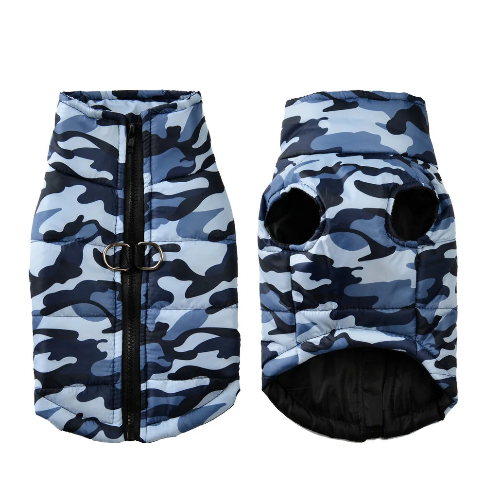 Waterproof Camouflage Winter Coat for Large Dogs