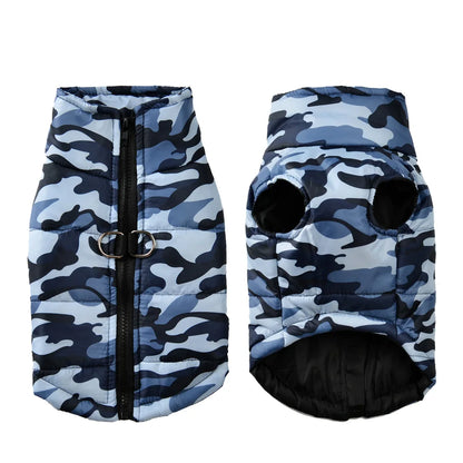 Waterproof Camouflage Winter Coat for Large Dogs