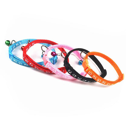 Colorful Pet Collar with Bell - Adjustable for Cats & Dogs