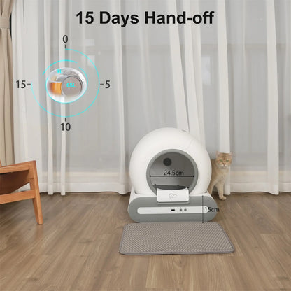 Smart Self-Cleaning Cat Litter Box with App Control
