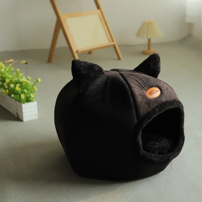 Cozy Cave Pet Bed for Cats and Small Dogs
