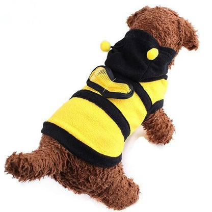 Bee Costume Hoodie for Dogs and Cats - Cozy Fleece Apparel