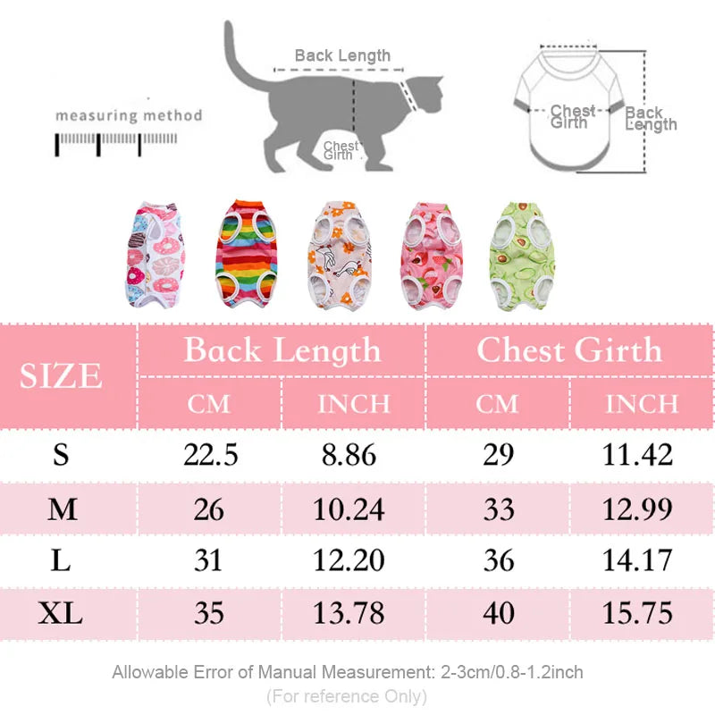 Breathable Anti-Licking Pet Surgery Suit for Cats & Small Dogs
