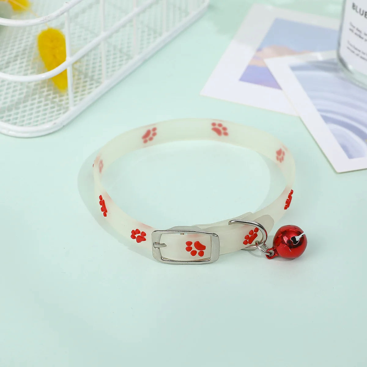 Glowing Silicone Cat Collar with Bell