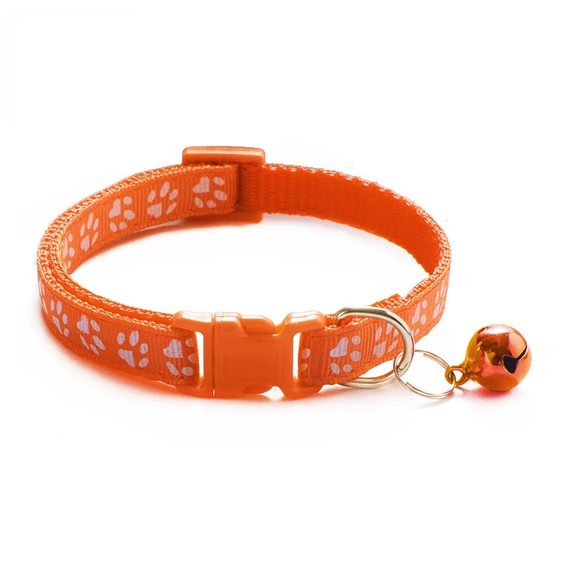 Colorful Pet Collar with Bell - Adjustable for Cats & Dogs
