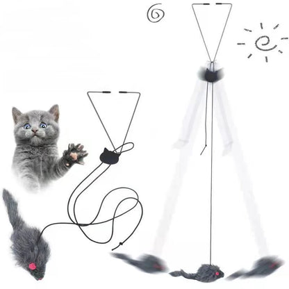 Interactive Cat Teaser Toy - Door Hanging Mouse
