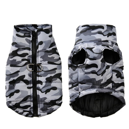 Waterproof Camouflage Winter Coat for Large Dogs
