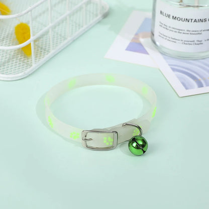 Glowing Silicone Cat Collar with Bell