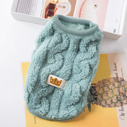 Warm Fleece Pet Sweater for Cats & Small Dogs