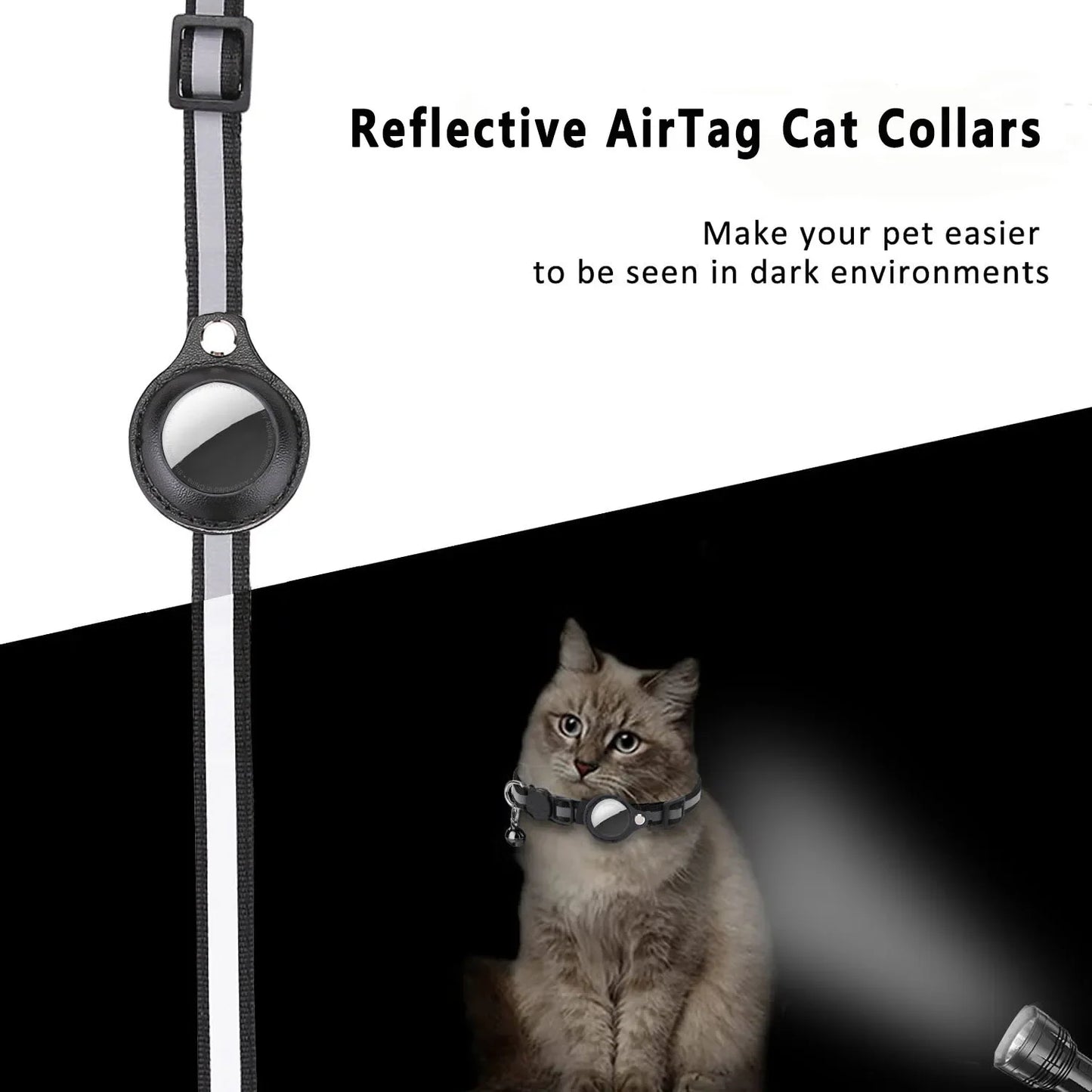 SmartTrack Cat Collar – Reflective, Anti-Choke Safety Collar with AirTag Holder