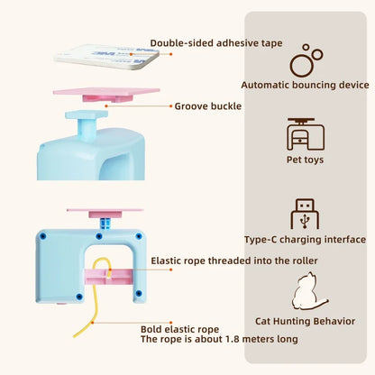 Interactive Rechargeable Cat Toy with Automatic Flying Bird