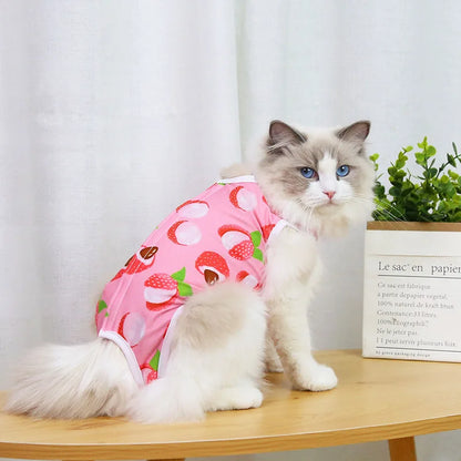 Breathable Anti-Licking Pet Surgery Suit for Cats & Small Dogs