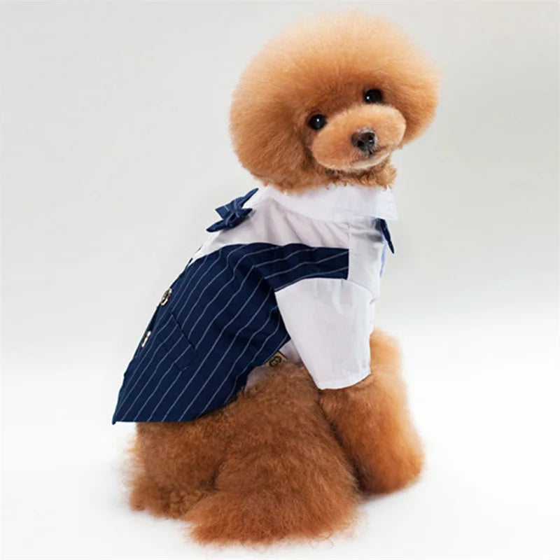Elegant Dog Tuxedo with Bow Tie for Special Occasions