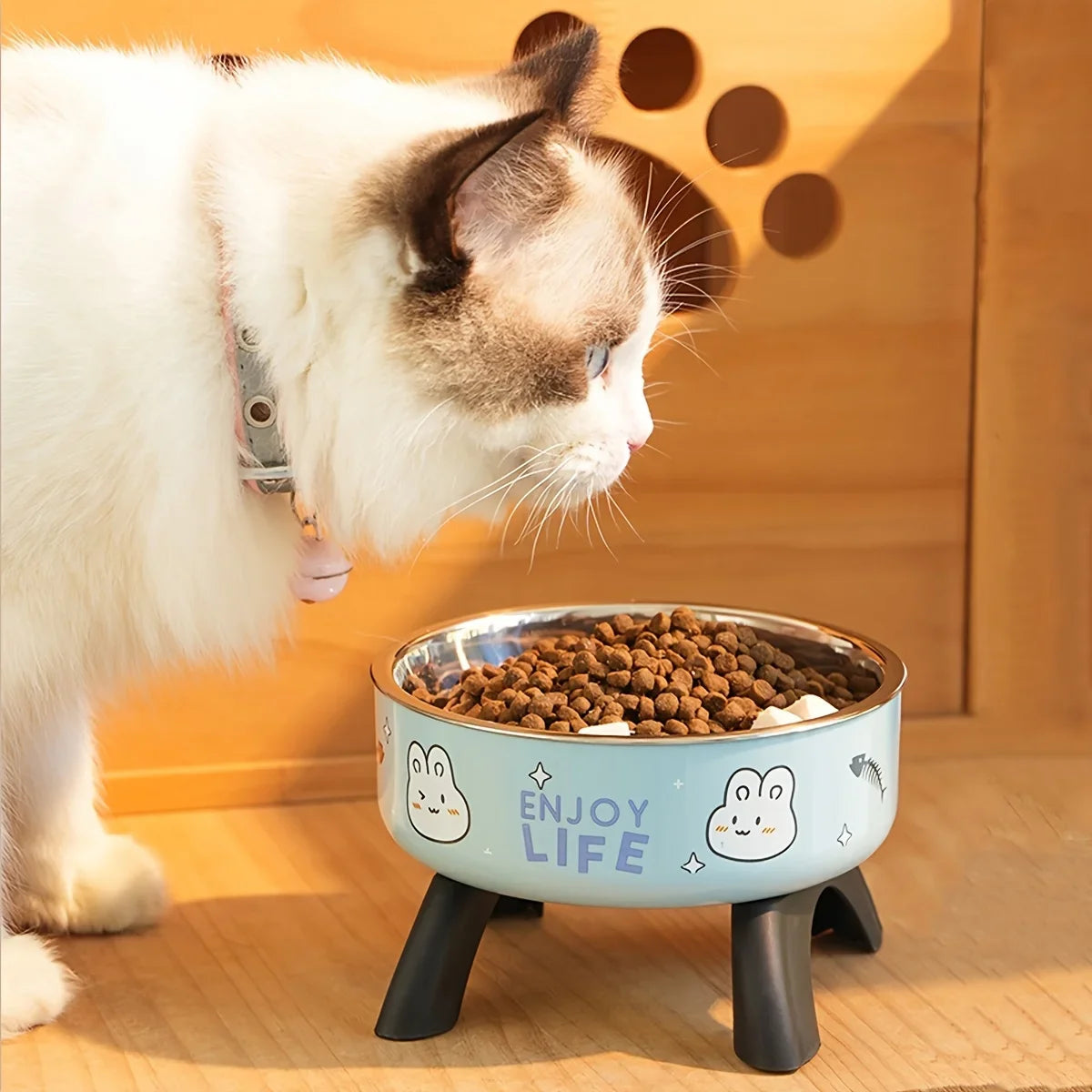 Anti-Tip Stainless Steel Pet Bowl with Non-Slip Base