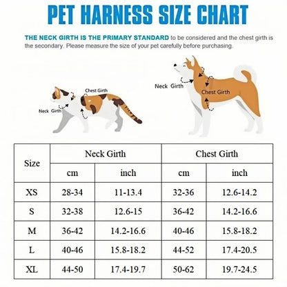 Breathable Pet Harness & Leash Set for Small to Medium Dogs