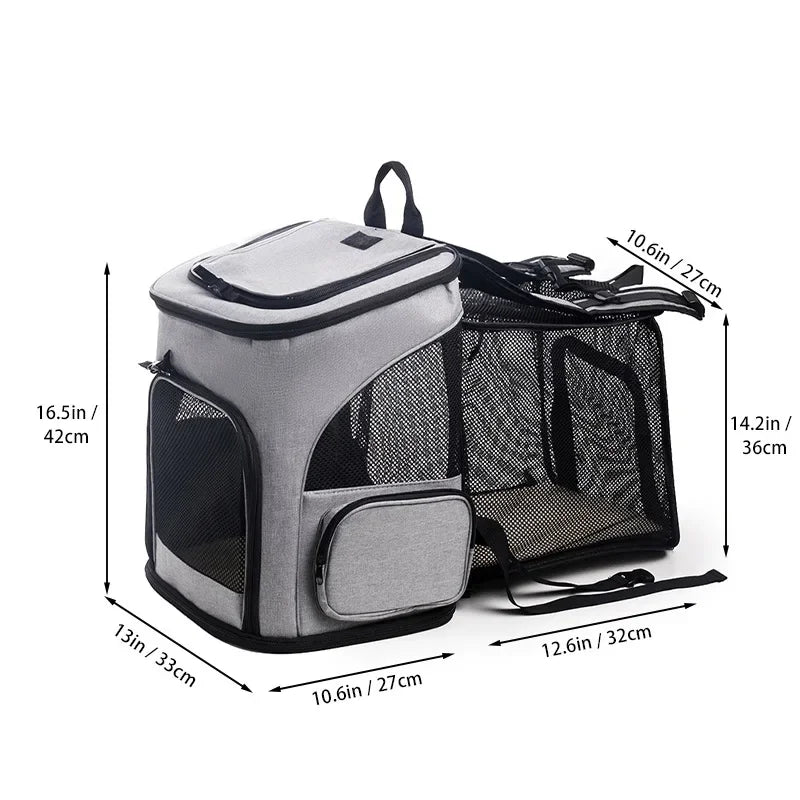 Ultimate Expandable Pet Carrier Backpack for Cats & Dogs