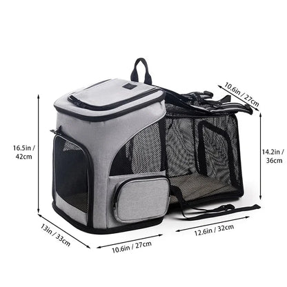 Ultimate Expandable Pet Carrier Backpack for Cats & Dogs