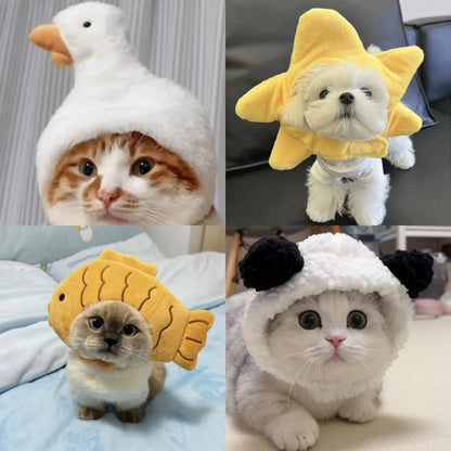 Pet Cozy Hats – Set of 15 Fun Plush Fleece Hats for Dogs & Cats