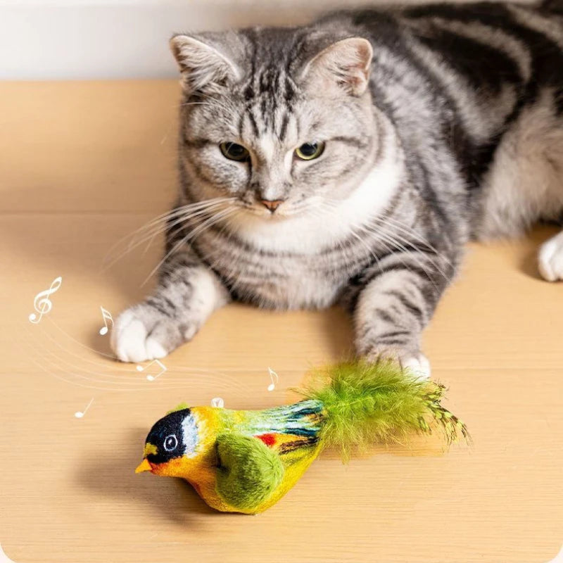 Interactive Cat Bird Toy with Realistic Sounds