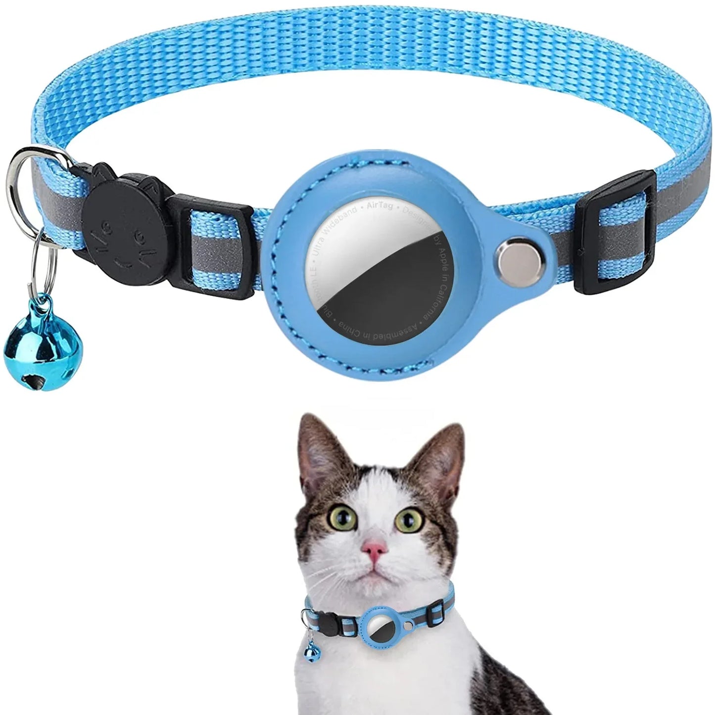 SmartTrack Cat Collar – Reflective, Anti-Choke Safety Collar with AirTag Holder